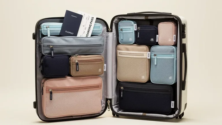 Modular luggage set with detachable compartments, ideal for organized frequent flyers.