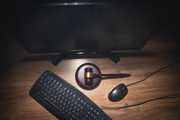A judge's gavel coming down on a computer keyboard, symbolizing the FTC's actions against tech support scams.