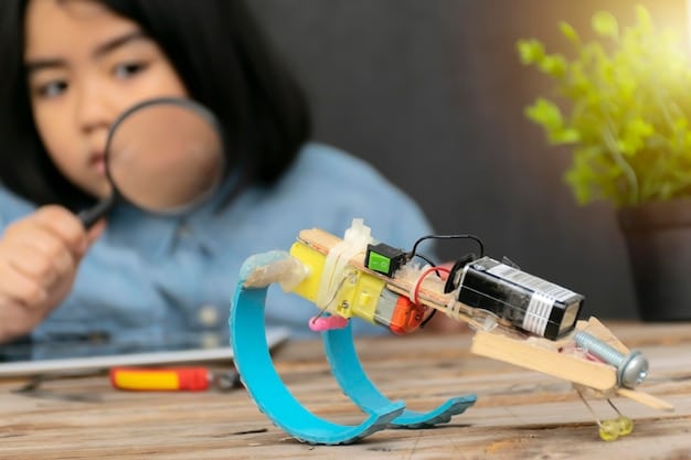 A close-up shot of a CPSC inspector examining a toy with various testing tools. The inspector is wearing safety goggles and lab coat. The background is a laboratory setting with shelves filled with toys and testing equipment.