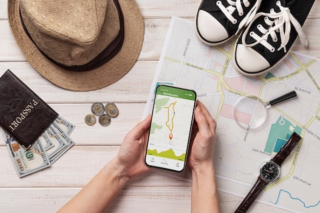 A person's hand holding a smartphone showing a credit card app with various rewards options and a map for travel, indicating flexible redemption.