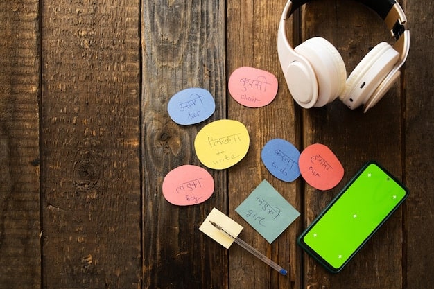 A collage of different lesson types within the app, including a reading comprehension exercise, a pronunciation practice module, and a grammar quiz.