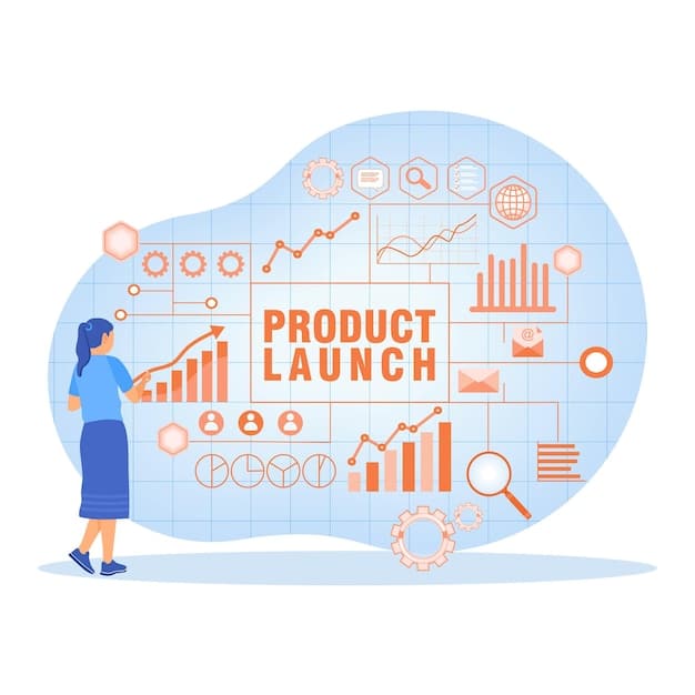 A diagram illustrating the lifecycle of a product, showing phases like 