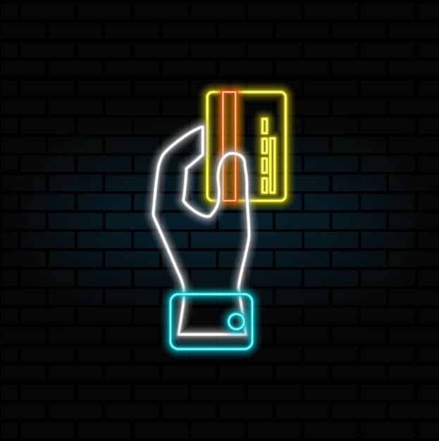 A person's hand holding a credit card, tapping it on a point-of-sale terminal, with glowing lines indicating a successful transaction and bonus points being earned.